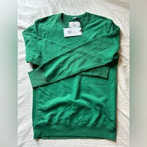 NWT Reigning Champ Lightweight Terry Slim Crewneck Amen Green MADE IN CANADA